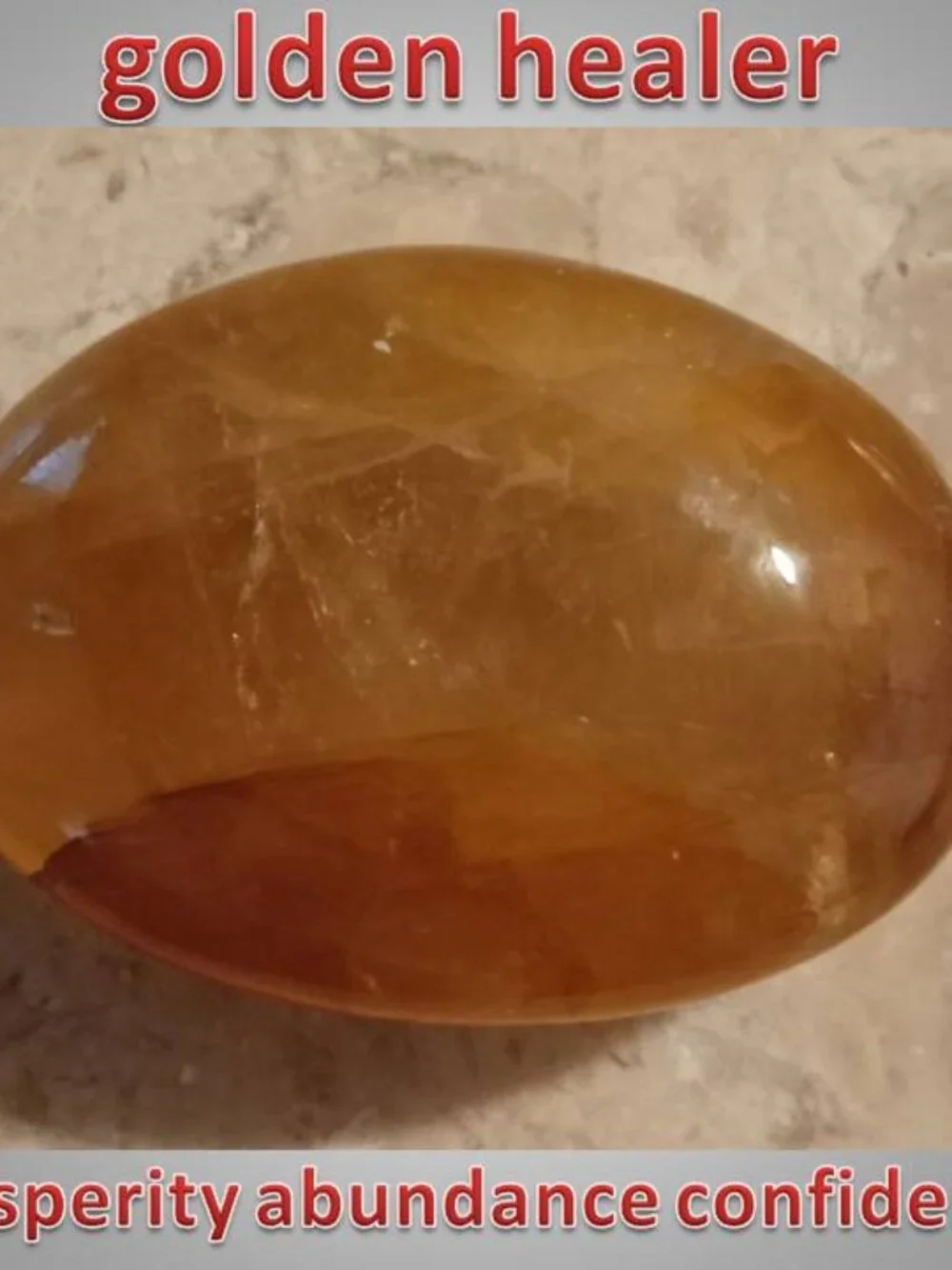 Golden Healer palm stone Abundance Confidence Prosperity 02